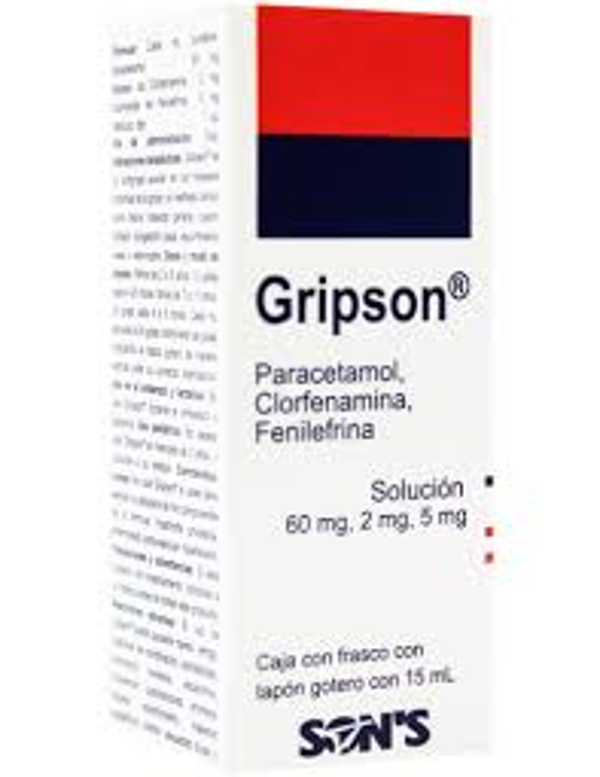 GRIPSON GOTAS PARACETAMOL 60.00 MG FENILEFRINA 5.00 MG CLORFENAMINA 2.00 MG