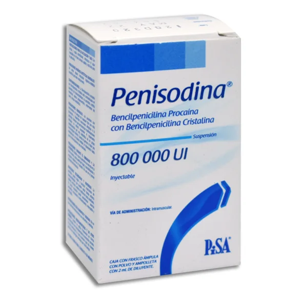 PENISODINA 800,000 UI PISA BENCILPENICILINA PROCAINA CON BENCILPENICILINA CRISTALINA