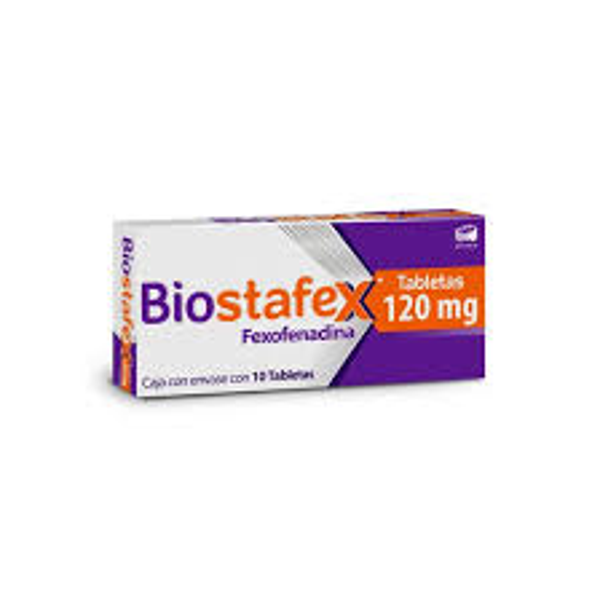 BIOSTAFEX 120MG TABS. C/10FEXOFENADINA 120.00 MG