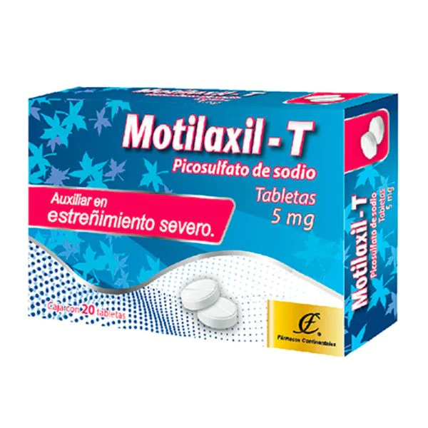 MOTILAXIL-T TABS (PICOSULFATO DE SODIO 5MG) C/20TABS