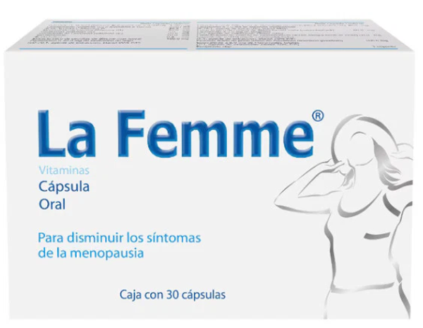 LA FEMME CAPS (VITAMINA B1 10.00 MG VITAMINA D3 400.00 UI VITAMINA B2 5.00 MG ACIDO FOLICO 0.04 MG VITAMINA B3 (VITAMINA PP O NICOTINAMIDA) 20.00 MG VITAMINA B6 20.00 MG VITAMINA C 20.00 MG VITAMINA A 3500.00 U