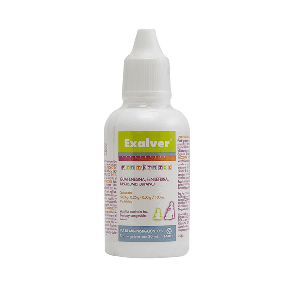 EXALVER PEDIATRICO SOL (GUAIFENESINA/FENILEFRINA/DEXTROMETORFANO 5.00G-0.25G-0.50G/100ML)