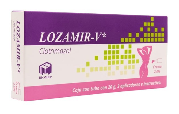 LOZAMIR-V CREMA (CLOTRIMAZOL 2.00 %) TUBO C/20G, 3 APLICADORES