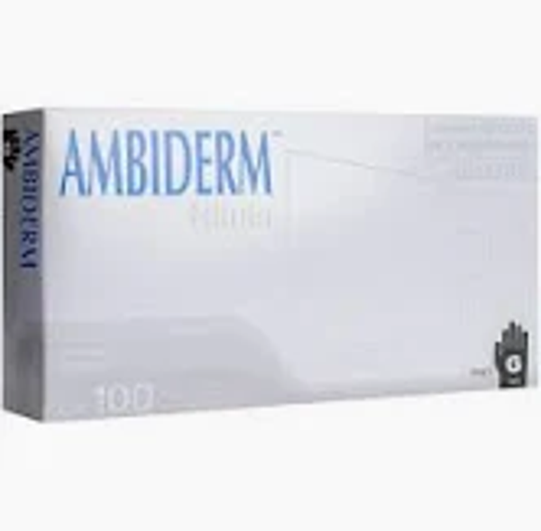 GUANTE DE NITRILO AMBIDERM TALLA GRANDE BLANCO CAJA C/100