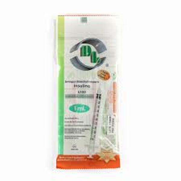 JERINGA INSULINA  1.0ML 100U C/5 PZA.