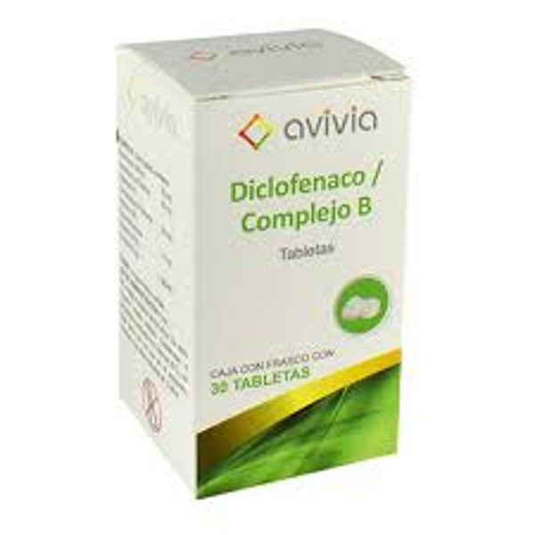 CLORHIDRATO DE TIAMINA 50.00 MG DICLOFENACO SODICO 50.00 MG CLORHIDRATO DE PIRIDOXINA 50.00 MG TABS. C/30 AVIVIA