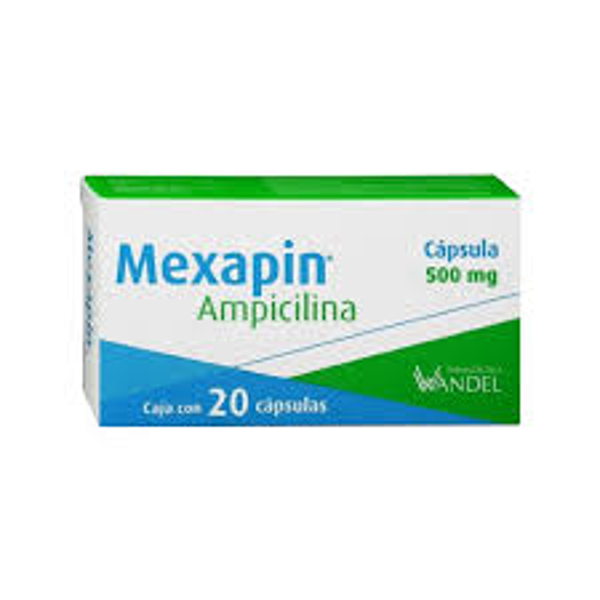 MEXAPIN AMPICILINA 500MG CAPS. C/20