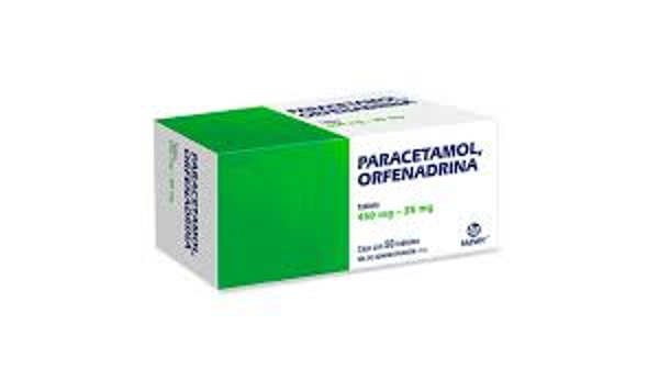 PARACETAMOL/ORFENADRINA TABS. 450MG/35MG C/50