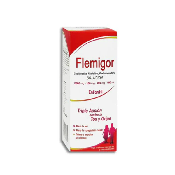FLEMIGOR INFANTIL JARABE (GUAIFENESINA/FENILEFRINA/DEXTROMETORFANO)	FLEMIGOR INFANTIL JARABE (GUAIFENESINA/FENILEFRINA/DEXTROMETORFANO)