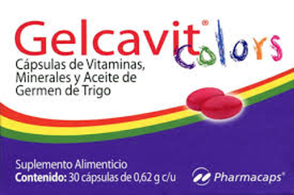GELCAVIT COLORS CAPS. C/ ACEITE DE TRIGO VITAMINAS Y MINERALES C/30