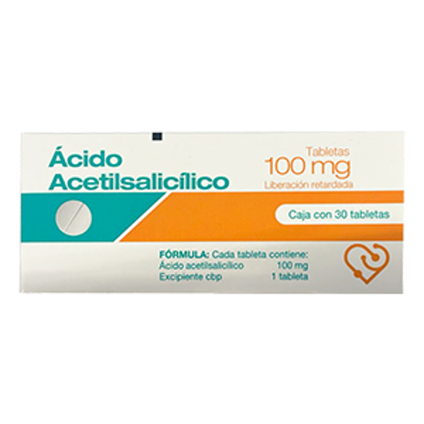 ACIDO ACETILSALICILICO TABS 100MG C/30