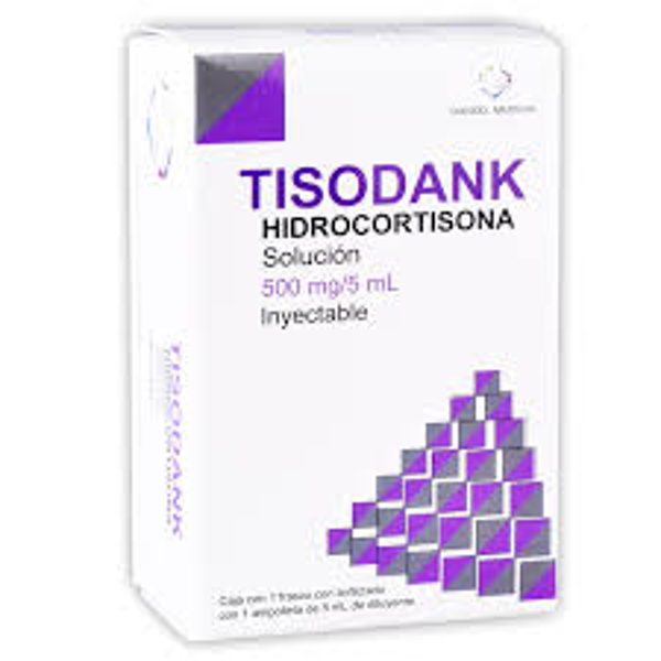 TISODANK SOL. INY. HIDROCORTISONA 500.00 MG C/1 AMPOLLETA