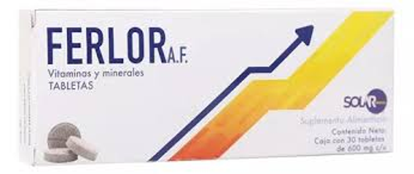 FERLOR A-F TABS. AC. FOLICO/HIERRO  350MCG/15MG C/30