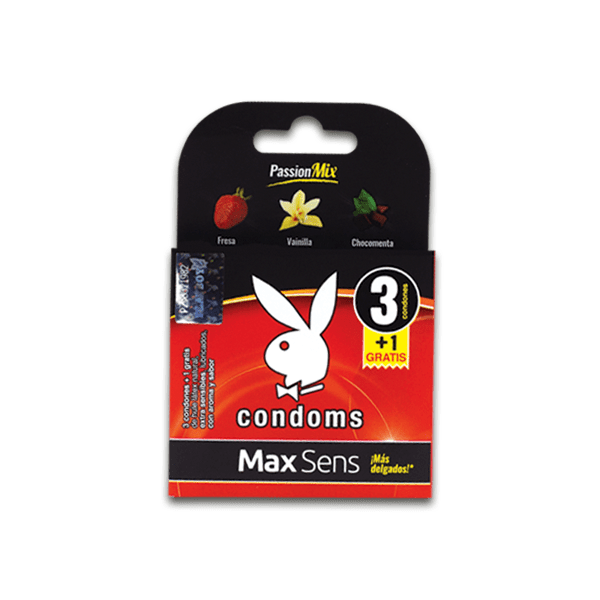 MAX SENS CONDONES PLAYBOY PASSION MIX C/3