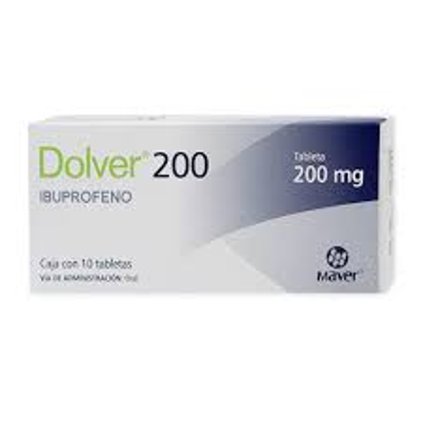 DOLVER-200 TABS. IBUPROFENO 200.00 MG C/10