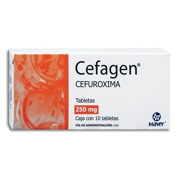 CEFAGEN TABLETAS (CEFUROXIMA 250 MG C/10)