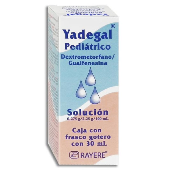 YADEGAL PEDIATRICO (DEXTROMETORFANO/GUAIFENESINA 275MG/2.250G/100ML) 30ML SOL