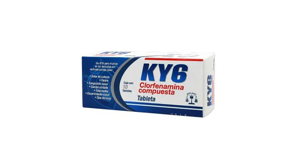KY6 TABS (PARACETAMOL 500MG/CAFEINA 25MG/FENILEFRINA 5MG/CLORFENAMINA 4MG)