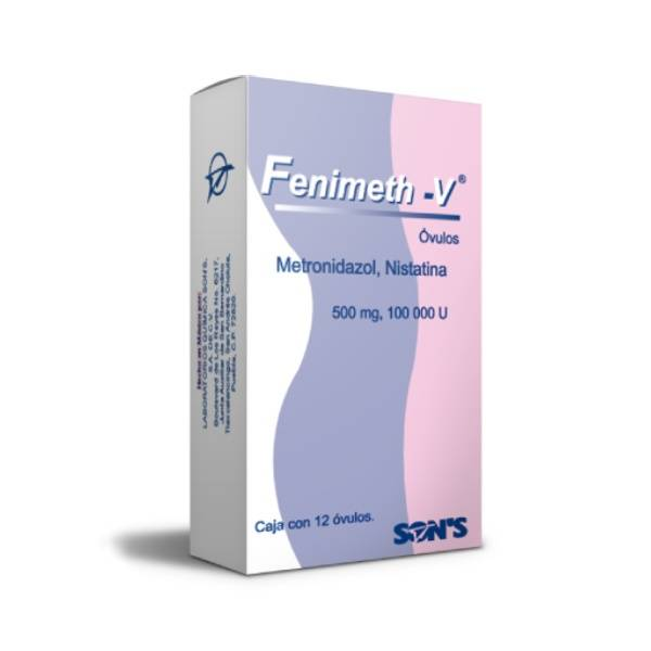 FENIMETH-V OVULOS (METRONIDAZOL 500.00 MG NISTATINA 100.00 U)