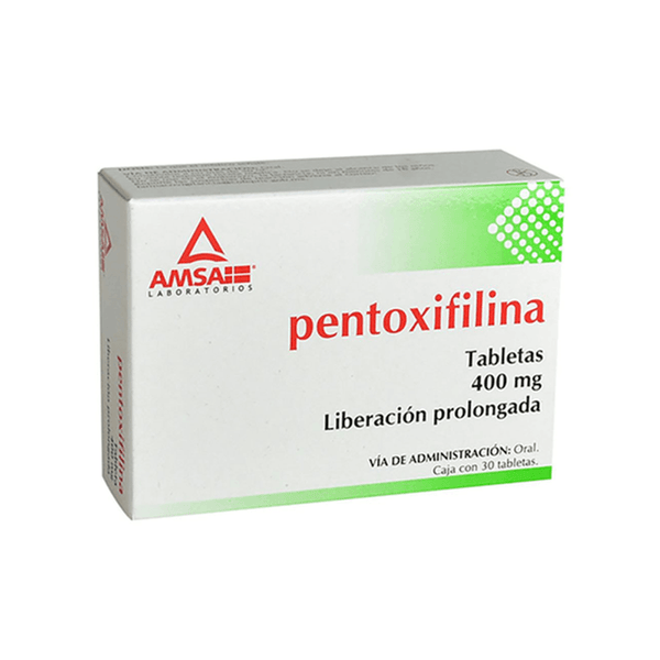 PENTOXIFILINA TABS 400 MG AMSA C/30 LIBERACION PROLONGADA