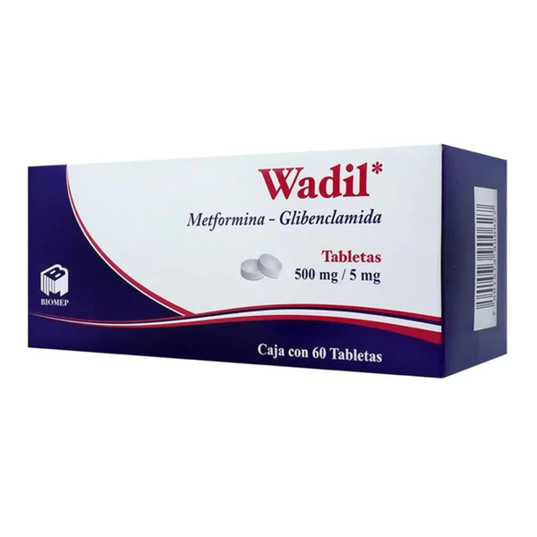 WADIL TABS (METFORMINA-GLIBENCLAMIDA 500MG/5MG) C/60