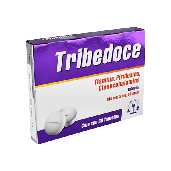 TRIBEDOCE TABS (TIAMINA 100MG/PIRIDOXINA 5MG/CIANOCOBALAMINA50MCG) C/30