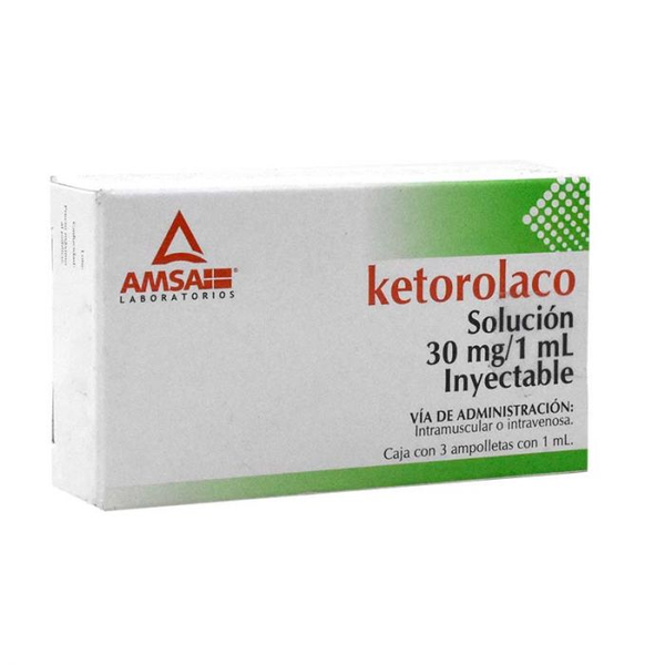 KETOROLACO INY 30MG AMSA C/3 AMP