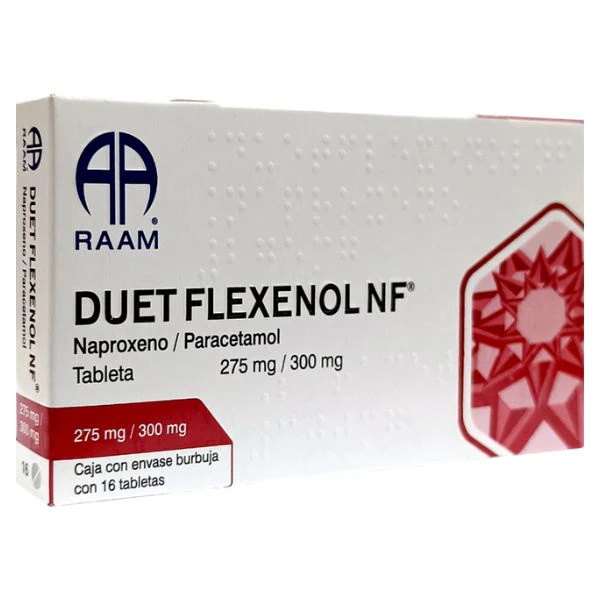 DUET FLEXENOL NF TABS (NAPROXENO 275MG/PARACETAMOL 300MG) C/12