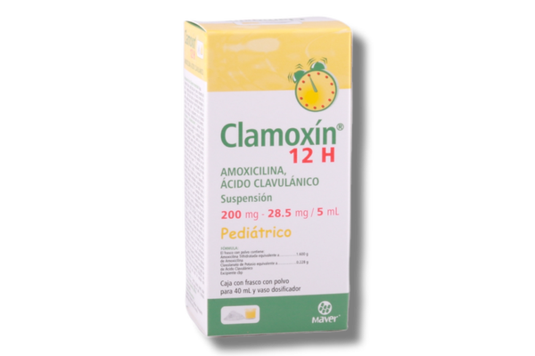 CLAMOXIN 12H PEDIATRICO SUSP (AMOXICILINA 200MG/ACIDO CLAVULANICO 28.5MG)