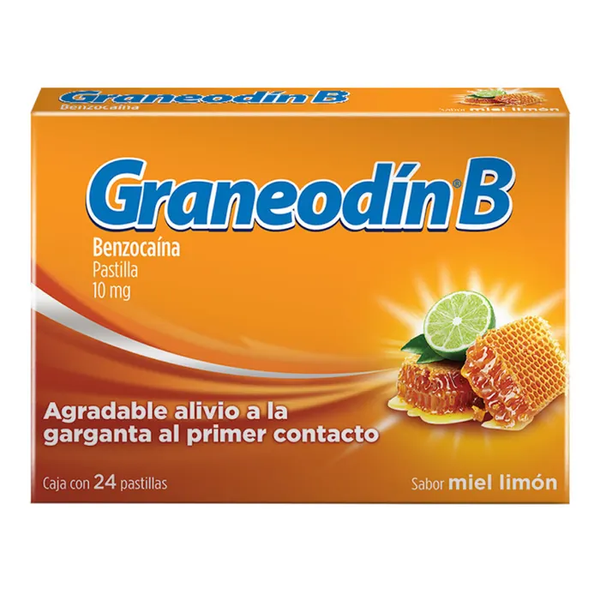 GRANEODIN B MIEL-LIMON BENZOCAINA 110MG