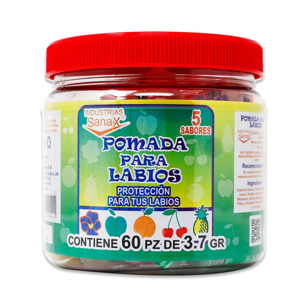 POMADA PARA LABIOS INDUSTRIAS SANAX C/60 PZAS