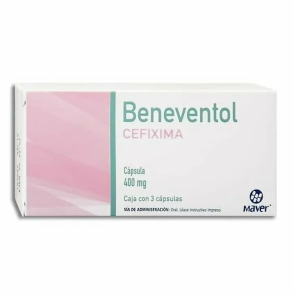 BENEVENTOL CAPS C/3 CEFIXIMA 400.00 MG