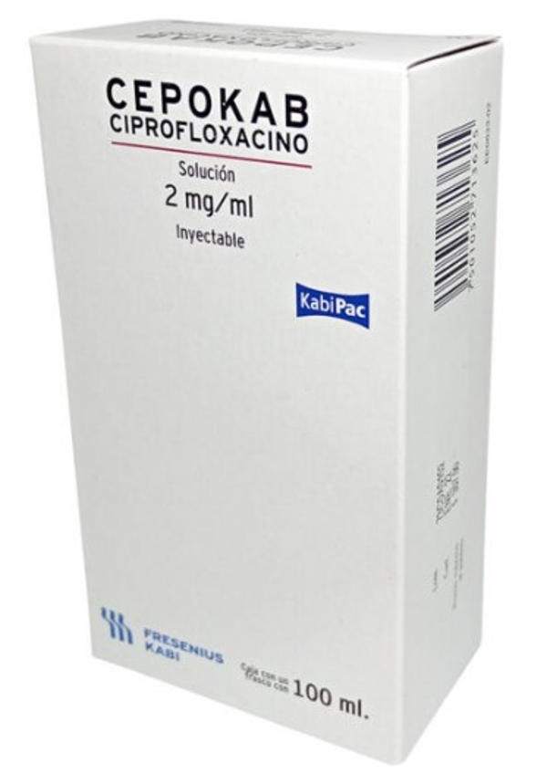 CEPOKAB SOL INYECTABLE (CIPROFLOXACINO 2.00 MG)