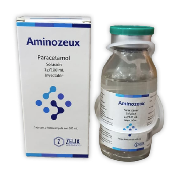 AMINOZEUX SOL INYECTABLE (PARACETAMOL 1G/100ML) 100ML