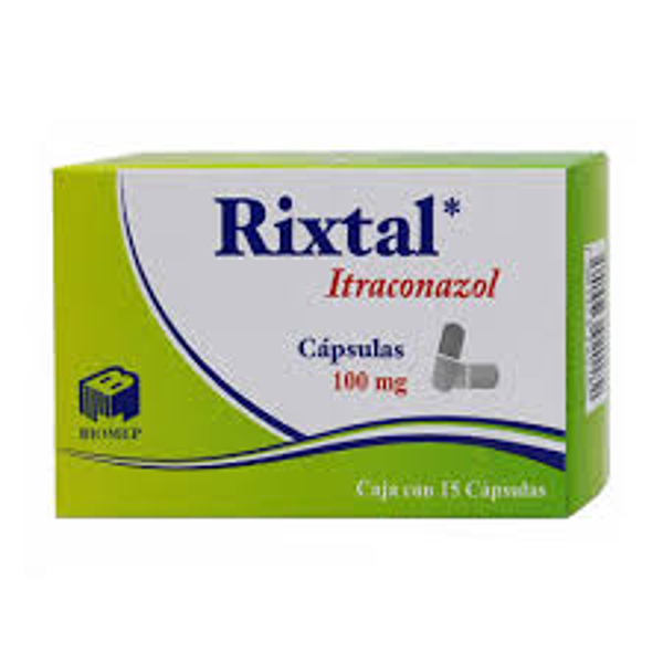 RIXTRAL ITRACONAZOL 100MG CAPS. C/15 ITRACONAZOL