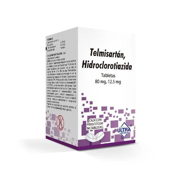 TELMISARTAN 80MG/HIDROCLOROTIAZIDA 12.5MG ULTRA C/14