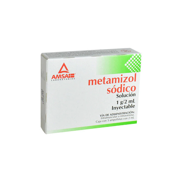 METAMIZOL SODICO 1.00 G SOLUCION INYECTABLE C/3 AMSA