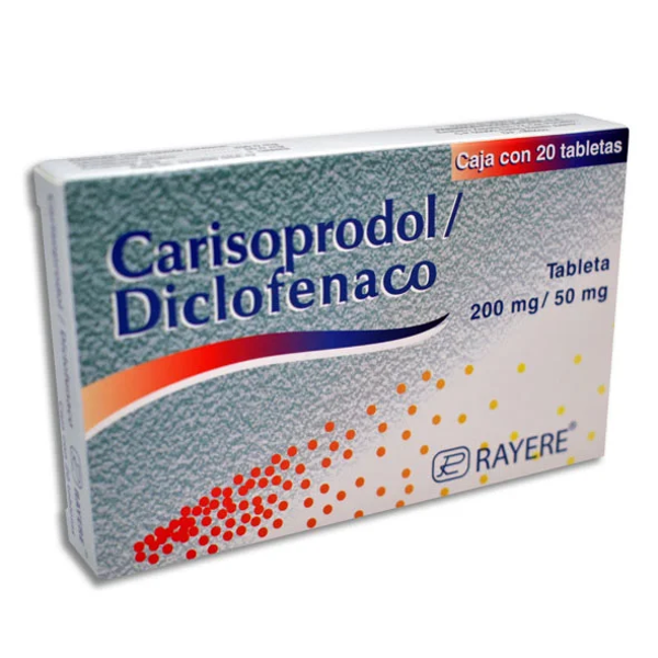 DICLOFENACO SODICO 50.00 MG CARISOPRODOL 200.00 MG