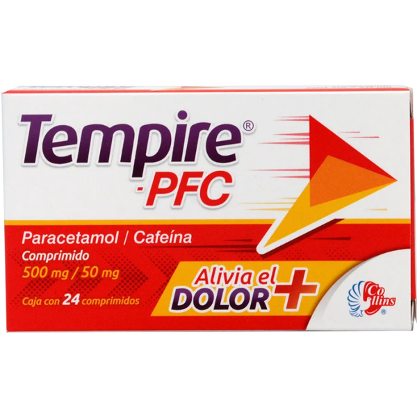TEMPIRE PFC CAFEINA 50.00 MG PARACETAMOL 500.00 MG COMPRIMIDOS C/24