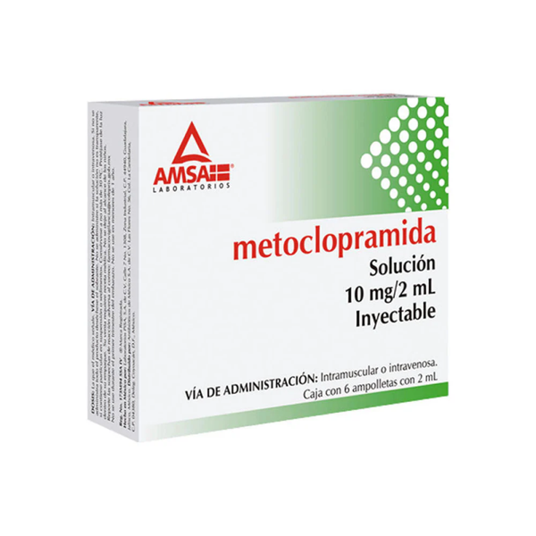 METOCLOPRAMIDA INY 10MG/2ML C/6 AMP AMSA
