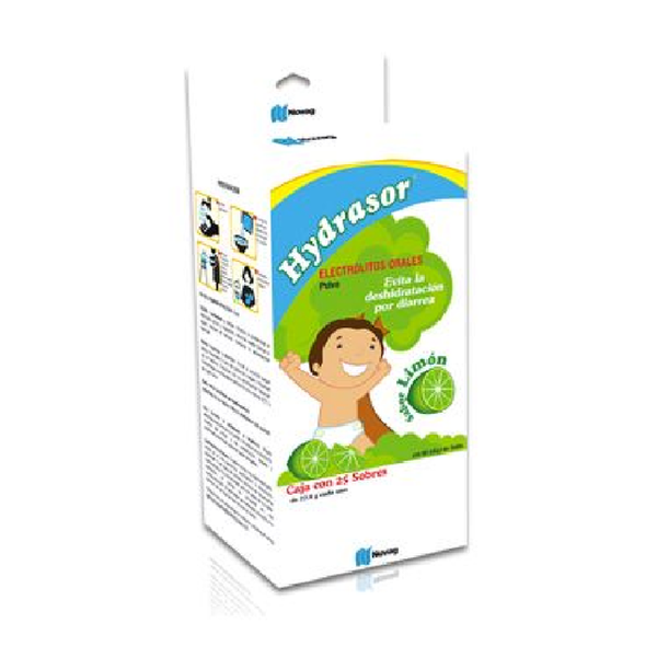 HYDRASOR LIMON ELECTROLITOS ORALES (CAJA CON 25 SOBRES EN POLVO)