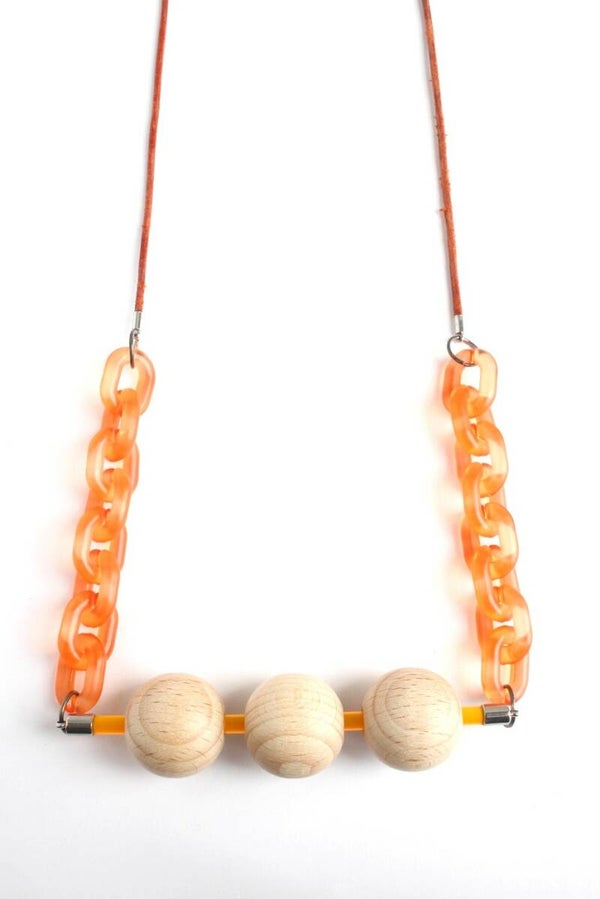 Ketting acrylaat en beukenhout K20-65