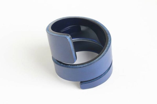 Armband acrylaat en leer A20-17
