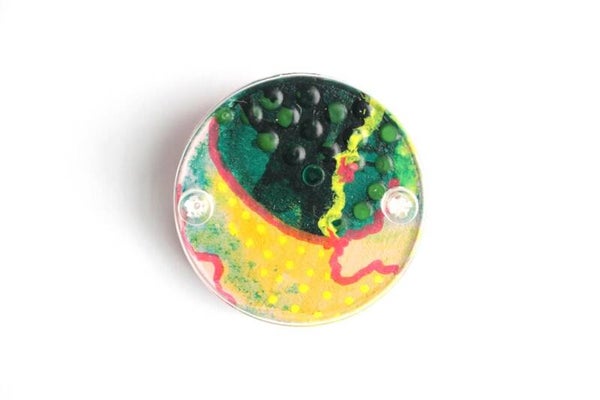 Broche hout en acrylaat B20-8