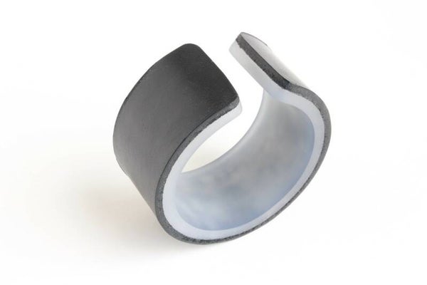 Armband acrylaat en leer A20-15