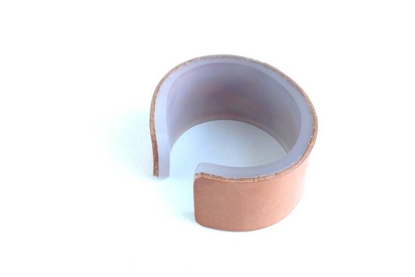 Armband acrylaat en leer A20-7