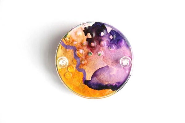 Broche hout en acrylaat B20-13