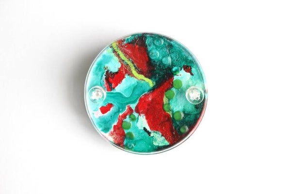 Broche hout en acrylaat B20-12