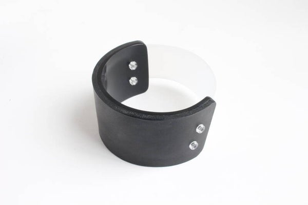 Armband acrylaat en leer A20-23