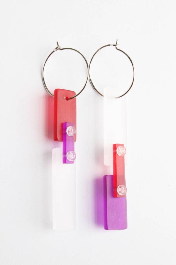 Oorbellen acrylaat O21-7